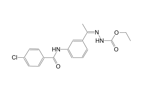ethyl (2Z)-2-(1-{3-[(4-chlorobenzoyl)amino]phenyl}ethylidene)hydrazinecarboxylate