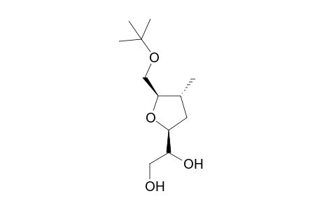 5-(1',2'-Dihydroxyethyl)-3-methyl-2-[(t-butoxy)methyl]-tetrahydrofuran