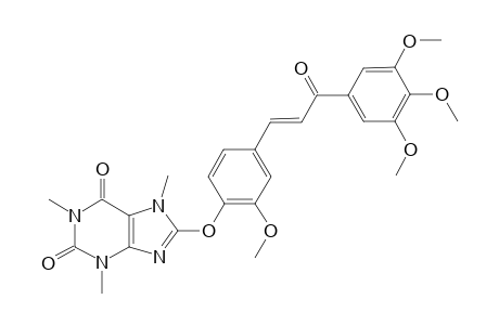 (E)-3-((4-(2,6-Dioxo-1,3,7-trimethyl-2,3,6,7-tetrahydro-1hpurine-8-yl)oxy)-3-methoxyphenyl)-1-(3,4,5-trimethoxyphenyl)-prop-2-en-1-one