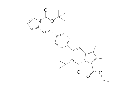1-[(E)-2'-(1"-Butoxycarbonyl-3",4"dimethyl-5"-ethoxycarbonyl-[1"H]-pyrrol-2-yl)vinyl]-4-[(E)2"'-(1"'-tert-butoxycarbonyl-[1""H]pyrrol-2'"'-yl)vinyl]benzene