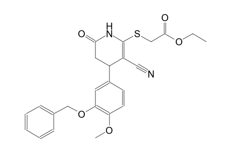 acetic acid, [[3-cyano-1,4,5,6-tetrahydro-4-[4-methoxy-3-(phenylmethoxy)phenyl]-6-oxo-2-pyridinyl]thio]-, ethyl ester