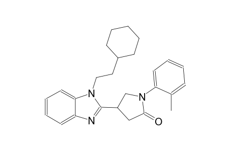 2-Pyrrolidinone, 4-[1-(2-cyclohexylethyl)-1H-1,3-benzimidazol-2-yl]-1-(2-methylphenyl)-