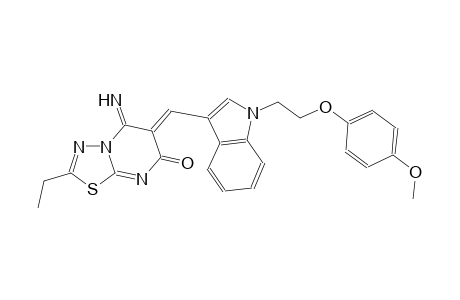 7H-[1,3,4]thiadiazolo[3,2-a]pyrimidin-7-one, 2-ethyl-5,6-dihydro-5-imino-6-[[1-[2-(4-methoxyphenoxy)ethyl]-1H-indol-3-yl]methylene]-, (6Z)-