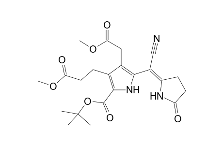 5-[(E)-cyano-(5-ketopyrrolidin-2-ylidene)methyl]-4-(2-keto-2-methoxy-ethyl)-3-(3-keto-3-methoxy-propyl)-1H-pyrrole-2-carboxylic acid tert-butyl ester