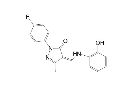 (4Z)-2-(4-fluorophenyl)-4-[(2-hydroxyanilino)methylene]-5-methyl-2,4-dihydro-3H-pyrazol-3-one