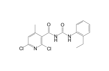 2,6-bis(chloranyl)-N-[(2-ethylphenyl)carbamoyl]-4-methyl-pyridine-3-carboxamide