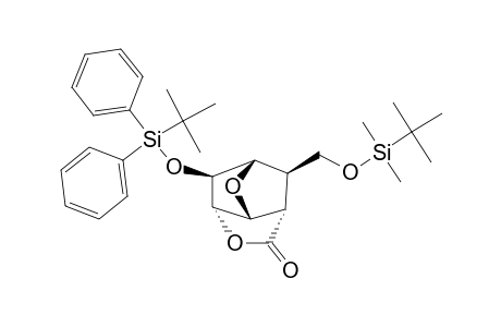 (+/-)-2-EXO-(TERT.-BUTYL-DIPHENYL-SILANYLOXY)-9-EXO-TERT.-BUTYL-DIMETHYL-SILANYLOXYMETHYL-4,8-DIOXA-TRICYCLO-[4.2.1.0(3,7)]-NONAN-5-ONE