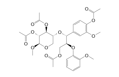 2R,3S;(2S,3R)-1-(4-ACETOXY-3-METHOXYPHENYL)-1-O-(1-O-METHYL,3-DEOXY-2,4-DI-O-ACETYL-BETA-D-XYLOPYRANOS-3-YL)