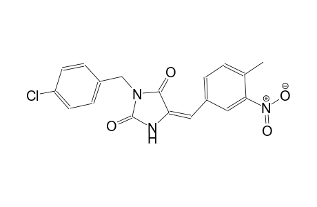 (5E)-3-(4-chlorobenzyl)-5-(4-methyl-3-nitrobenzylidene)-2,4-imidazolidinedione