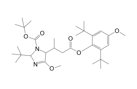 t-Butyl 2-(t-butyl)-5-[2'-(2",6"-di-t-butyl-4"-methoxyphenoxycarbonyl)-1'-methylethyl]-4-methoxy-2,5-dihydroimidazole-1-carboxylate