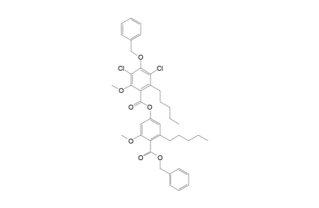 benzyl 4-(4'-benzyloxy-3',5'-dichloro-2'-methoxy-6'-pentylbenzoyloxy)-2-methoxy-6-pentylbenzoate