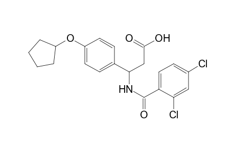 Benzenepropanoic acid, 4-(cyclopentyloxy)-.beta.-[(2,4-dichlorobenzoyl)amino]-