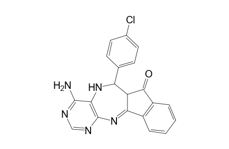 11-Amino-6-(4-chlorophenyl)-6,7-dihydroindeno[1,2-e]pyrimido[4,5-b][1,4]diazepin-5(5aH)-one