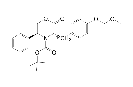 (3R,5S)-2,3,5,6-Tetrahydro3-{4-(methoxymethoxy)phenyl[13C]methy}-5-phenyl-N-(tert-butyloxycarbonyl)-4H-1,4-dioxazin-2-one