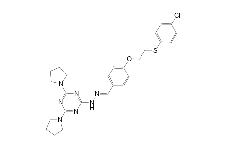 4-{2-[(4-chlorophenyl)sulfanyl]ethoxy}benzaldehyde [4,6-di(1-pyrrolidinyl)-1,3,5-triazin-2-yl]hydrazone