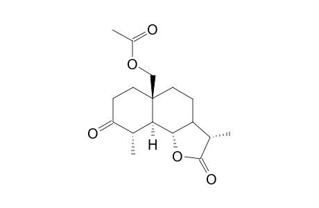 3-Oxo-14-acetoxy-5.alpha.H,4,6,11.beta.H-eudesman-12,6-olide