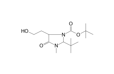 2-t-Butyl-5-(2-hydroxyethyl)-3-methyl-4-oxoimidazolidine-1-carboxylic acid, t-butyl ester