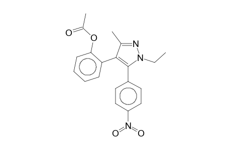 2-[1-Ethyl-3-methyl-5-(4-nitrophenyl)-1H-pyrazol-4-yl]phenyl acetate
