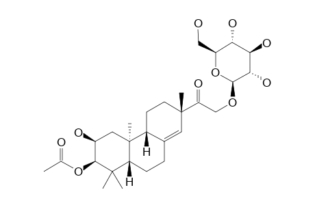 FLICKINFLIMILIN-C;2,16-DIHYDROXY-15-KETO-3-ACETOXY-(ENT)-PIMAR-8(14)-ENE-16-O-BETA-D-GLUCOPYRANOSIDE