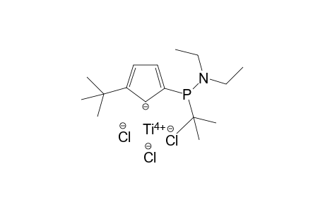 Titanium(IV) 2-(tert-butyl)-5-(tert-butyl(diethylamino)phosphaneyl)cyclopenta-2,4-dien-1-ide trichloride