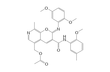 2H-pyrano[2,3-c]pyridine-3-carboxamide, 5-[(acetyloxy)methyl]-2-[(2,5-dimethoxyphenyl)imino]-N-(2-methoxy-5-methylphenyl)-8-methyl-, (2Z)-