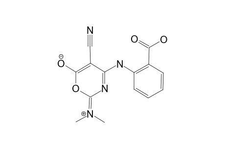 N-(5-CYANO-2-DIMETHYLAMINO-6-OXO-6H-1,3-OXAZIN-4-YL)-2-AMINOBENZOIC-ACID