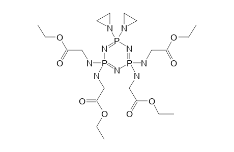 2-[[2,4,4-tris[(2-ethoxy-2-keto-ethyl)amino]-6,6-diethylenimino-1,3,5-triaza-2$l^{5},4$l^{5},6$l^{5}-triphosphacyclohexa-1,3,5-trien-2-yl]amino]acetic acid ethyl ester