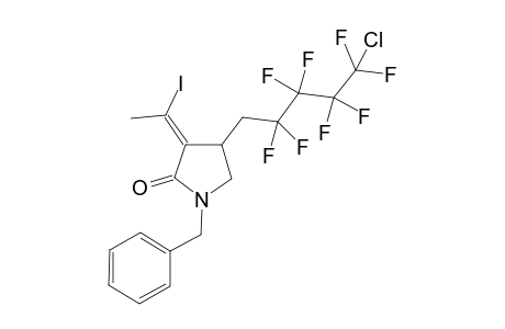 1-Benzyl-4-(4'-chlorooctafluorobutylmethyl)-3-(E)-(1'-iodopethylidene)-2(3H)-dihydropyrrolidone