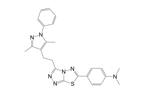 benzenamine, 4-[3-[2-(3,5-dimethyl-1-phenyl-1H-pyrazol-4-yl)ethyl][1,2,4]triazolo[3,4-b][1,3,4]thiadiazol-6-yl]-N,N-dimethyl-