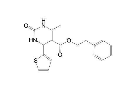2-phenylethyl 6-methyl-2-oxo-4-(2-thienyl)-1,2,3,4-tetrahydro-5-pyrimidinecarboxylate