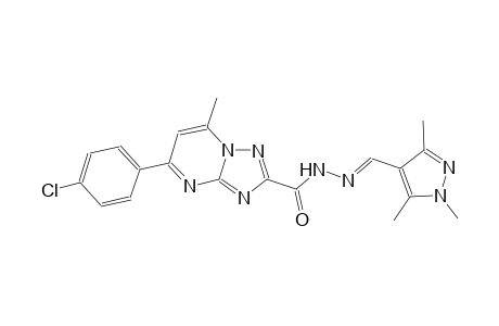 5-(4-chlorophenyl)-7-methyl-N'-[(E)-(1,3,5-trimethyl-1H-pyrazol-4-yl)methylidene][1,2,4]triazolo[1,5-a]pyrimidine-2-carbohydrazide