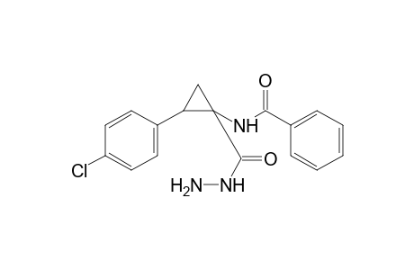 1-benzamido-2-(p-chlorophenyl)cyclopropanecarboxylic acid, hydrazide