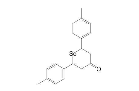 CIS-2,6-BIS-(4-METHYLPHENYL)-4-SELENANONE