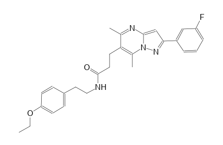pyrazolo[1,5-a]pyrimidine-6-propanamide, N-[2-(4-ethoxyphenyl)ethyl]-2-(3-fluorophenyl)-5,7-dimethyl-