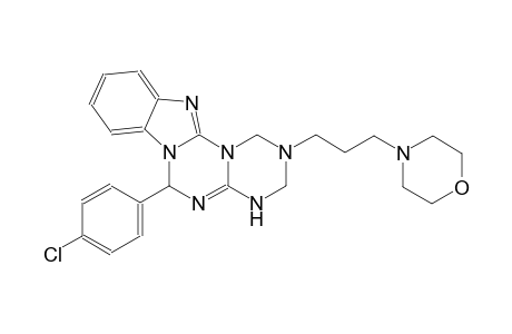 1H-[1,3,5]triazino[1',2':3,4][1,3,5]triazino[1,2-a]benzimidazole, 6-(4-chlorophenyl)-2,3,4,6-tetrahydro-2-[3-(4-morpholinyl)propyl]-