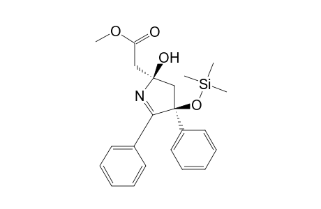 2H-Pyrrole-2-acetic acid, 3,4-dihydro-2-hydroxy-4,5-diphenyl-4-[(trimethylsilyl)oxy]-, methyl ester, cis-