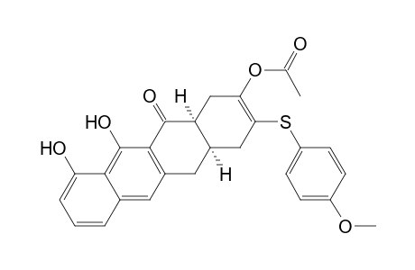 10,11-Dihydroxy-2-acetoxy-3-((4'-methoxyphenyl)thio)-12-oxo-1,4,4a(R*),5,12,12a(S*)-hexahydronaphhacene