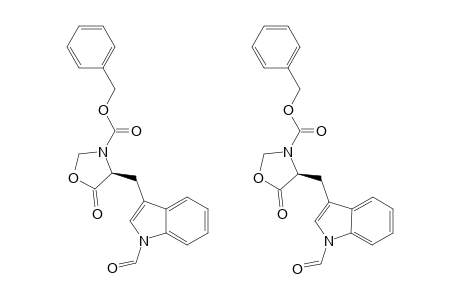 (S)-CARBONYLBENZYLOXY-4-(1-FORMYL-1H-INDOL-3-YLMETYHL)-OXAZOLIDIN-5-ONE