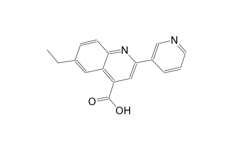 6-ethyl-2-(3-pyridinyl)-4-quinolinecarboxylic acid