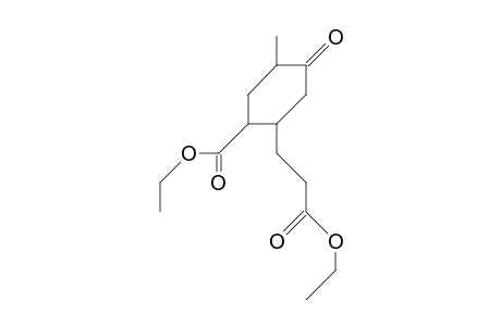 R-2-Methyl-C-4-carboethoxy-T-5-(2-ethoxycarbonyl-ethyl)-cyclohexanone