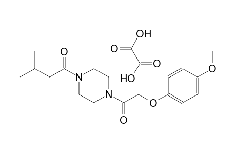 1-(4-(2-(4-methoxyphenoxy)acetyl)piperazin-1-yl)-3-methylbutan-1-one oxalate
