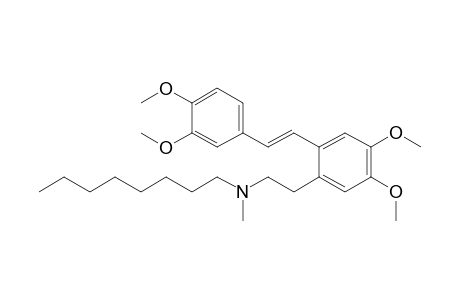 2-[2-[(E)-2-(3,4-dimethoxyphenyl)vinyl]-4,5-dimethoxy-phenyl]ethyl-methyl-octyl-amine
