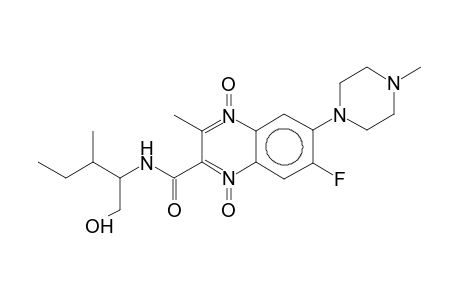 7-Fluoranyl-3-methyl-N-(3-methyl-1-oxidanyl-pentan-2-yl)-6-(4-methylpiperazin-1-yl)-4-oxidanidyl-1-oxidanylidene-quinoxalin-1-ium-2-carboxamide