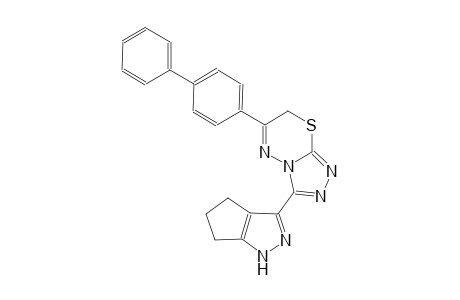 6-[1,1'-biphenyl]-4-yl-3-(1,4,5,6-tetrahydrocyclopenta[c]pyrazol-3-yl)-7H-[1,2,4]triazolo[3,4-b][1,3,4]thiadiazine