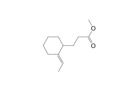 Cyclohexanepropanoic acid, 2-ethylidene-, methyl ester