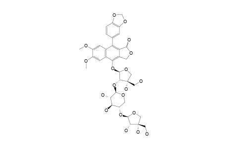 PATAVINE;4-O-BETA-D-APIOFURANOSYL-(1->4)-O-BETA-D-XYLOPYRANOSYL-(1->2)-O-BETA-D-APIOFURANOSYL-DIPHYLLIN