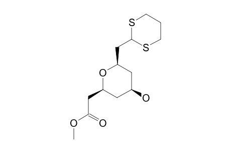 2-[(2S,4S,6R)-6-(1,3-dithian-2-ylmethyl)-4-hydroxy-tetrahydropyran-2-yl]acetic acid methyl ester