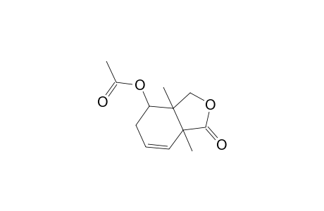 1(3H)-Isobenzofuranone, 4-(acetyloxy)-3a,4,5,7a-tetrahydro-3a,7a-dimethyl-, (3a.alpha.,4.beta.,7a.alpha.)-(.+-.)-