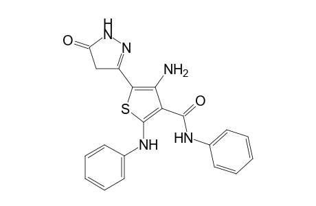 4-amino-5-(5-oxo-4,5-dihydro-1H-pyrazol-3-yl)-N-phenyl-2-(phenylamino)thiophene-3-carboxamide