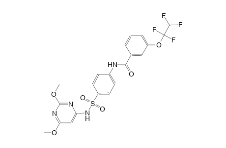 N-(4-{[(2,6-dimethoxy-4-pyrimidinyl)amino]sulfonyl}phenyl)-3-(1,1,2,2-tetrafluoroethoxy)benzamide